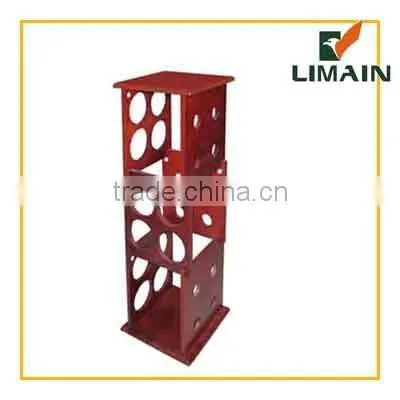 6 tier standing wooden wine rack