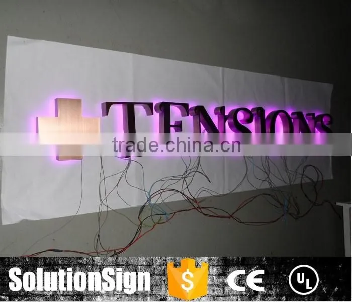 Waterproof outdoor advertising RGB led lighting backlit metal letter signs