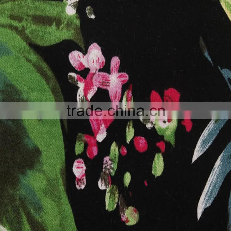 china textiles 100% cotton fabric flower printing for fashion one-piece dress