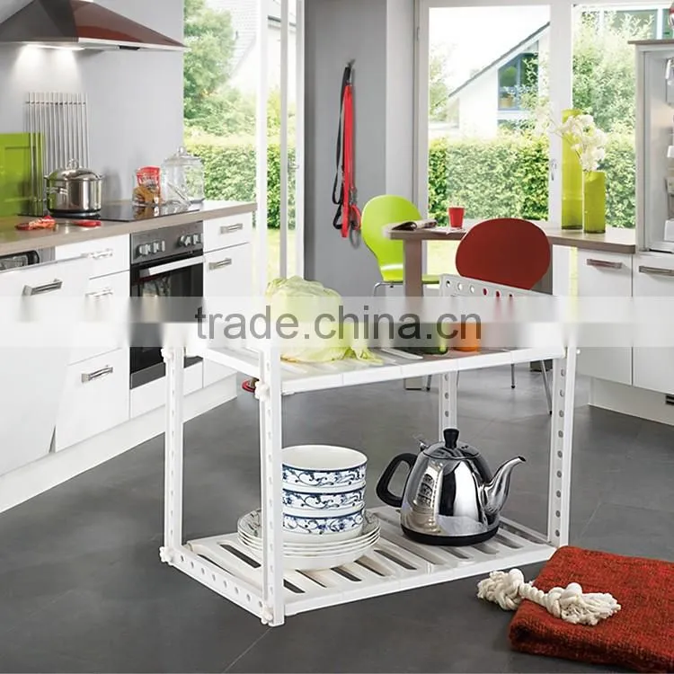 S/S+ABS 47(83)*30.5*40 Kitchen tools multifunctional storage rack/grocery rack/kitchen utensil drying rack