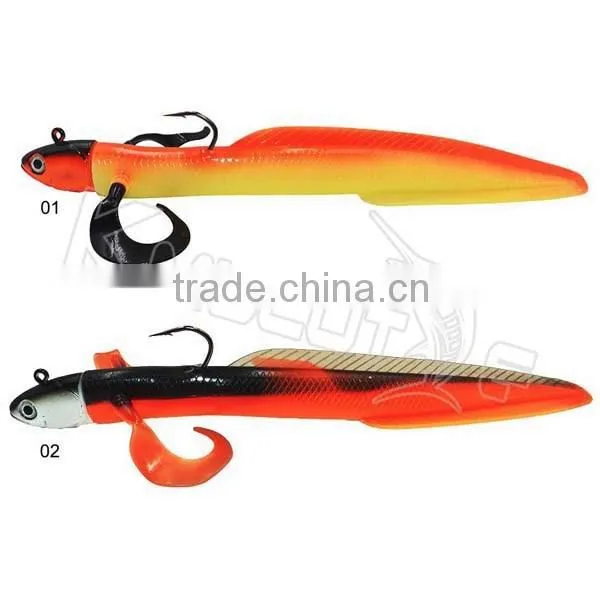 CHGFLYINGEEL factory price wholesale big size soft fishing lure with hook lead jigs