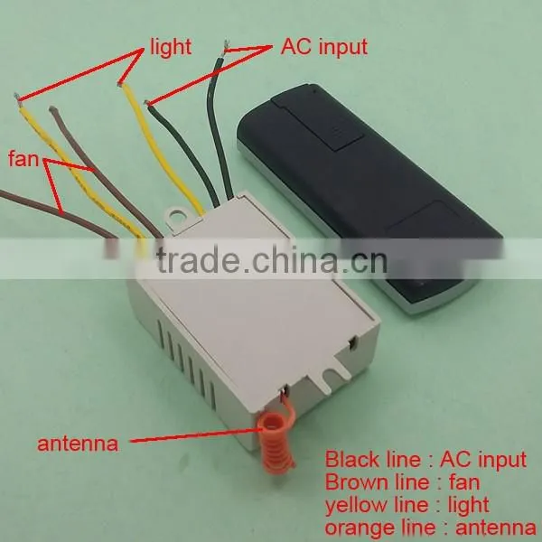433mhz rf remote control light/fan switch