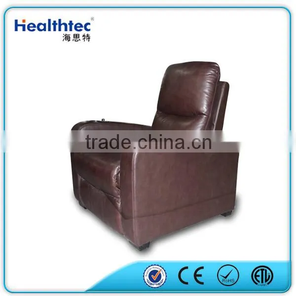 coffee brown electric leather sofa recliner chair