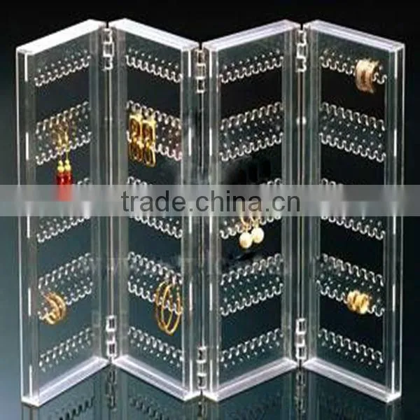 top quality countertop acrylic jewelry display cabinet earring display necklace display stand