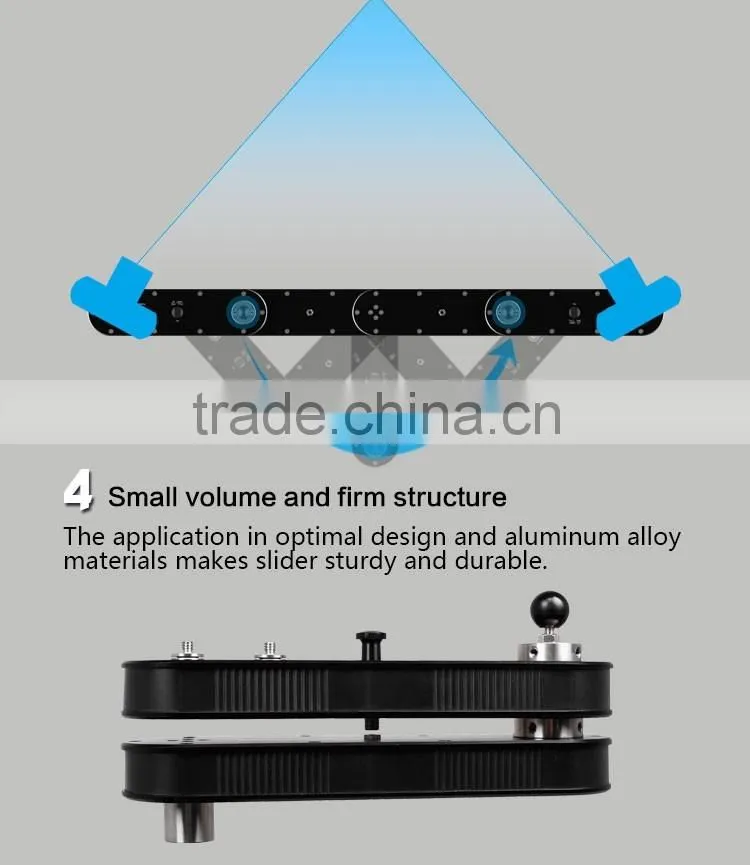 China factory produce cnc machining mini aluminum video camera slider
