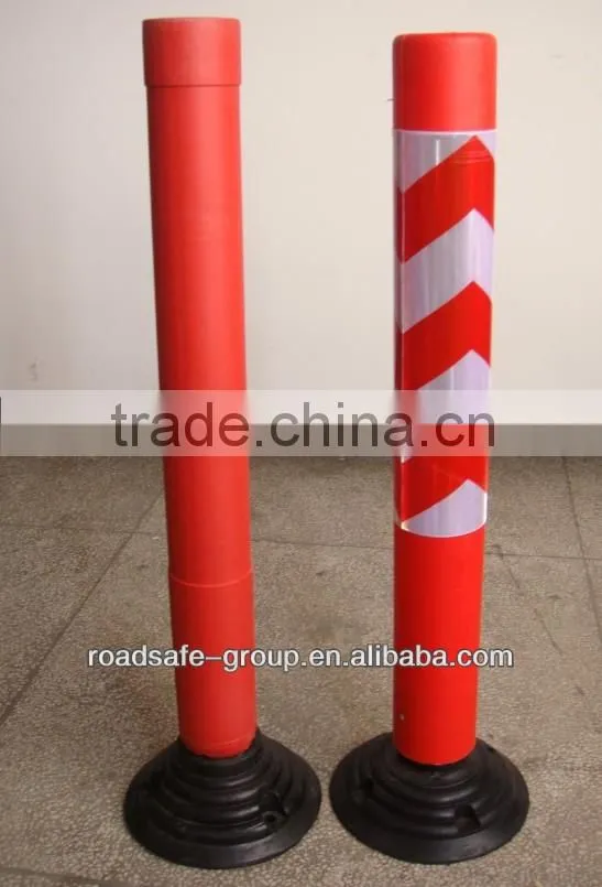 Flexible spring post Plastic bollard road delineators