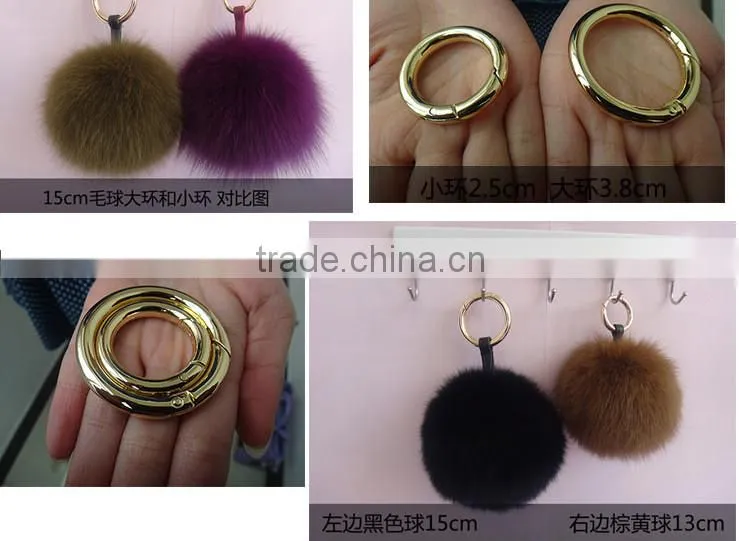 2016 New Fashion genuine fox fur ball for keychain bag toy Accessories