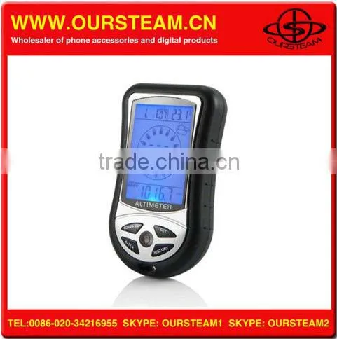 8 In 1 Digital LCD Compass Altimeter Barometer Thermo Temperature Calendar