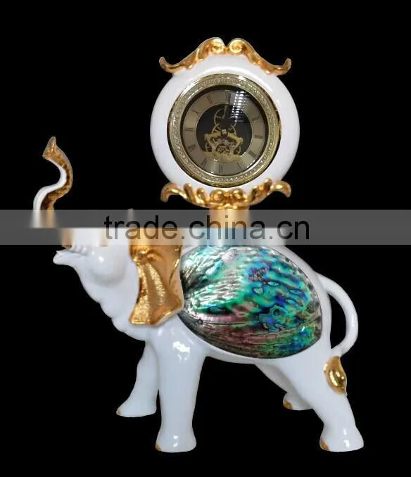 Modern Resin Elephant Clock Sculpture Home Decor