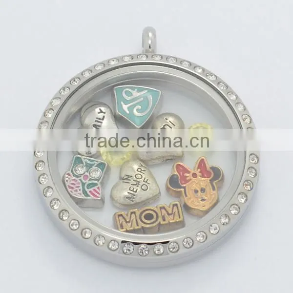 New design and fashionable floating charms locket, stainless steel wholesale locket for men