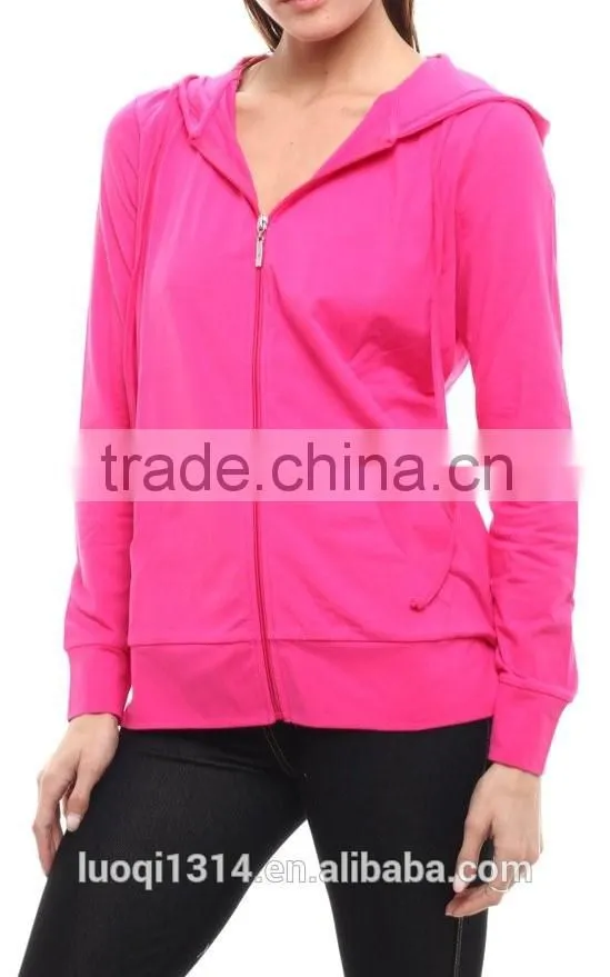 Ladies Winter Women Fitness Zip-up Hoodie Jacket
