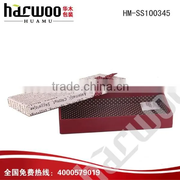 With a red belt beautiful gift tie packing box