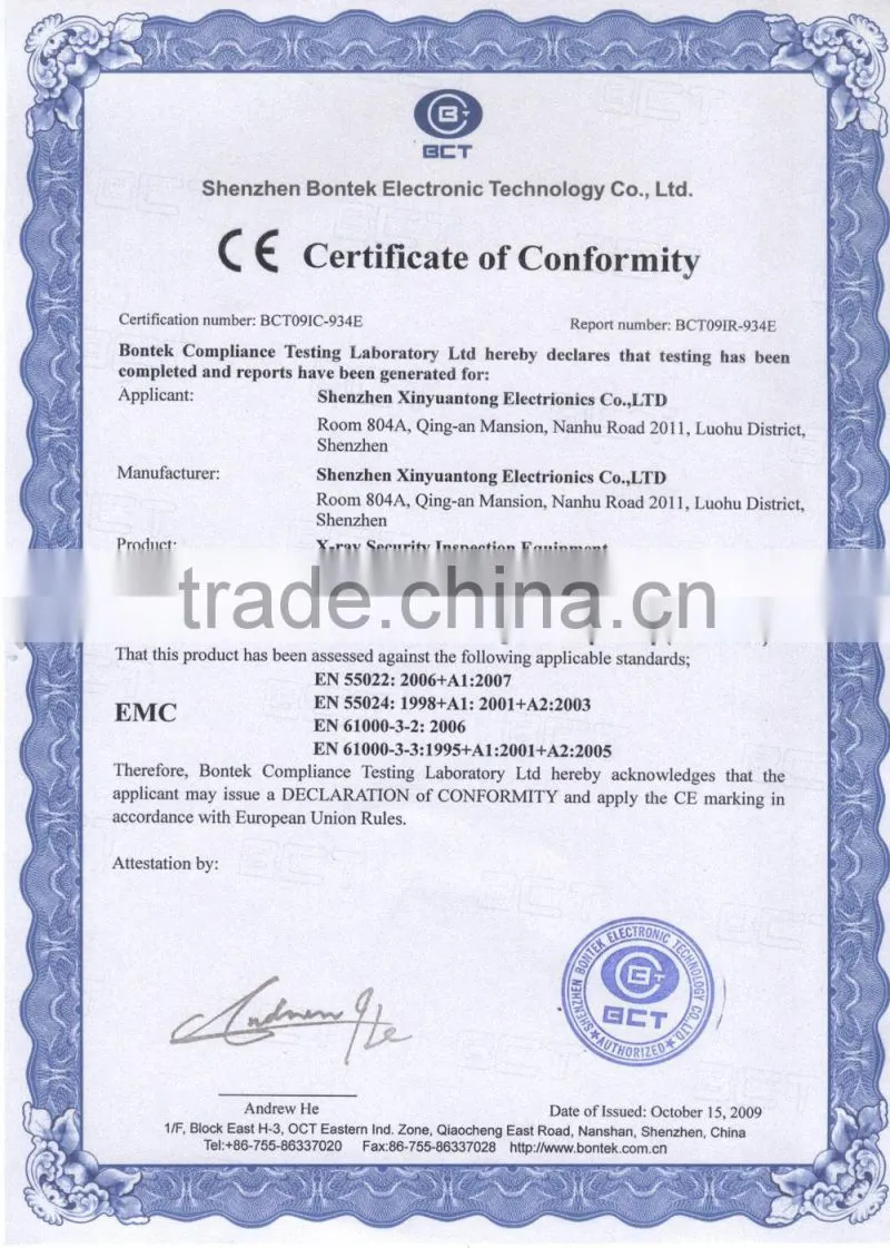 Luggage scanner security X-ray machine XJ5335