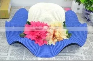 Women Flower Straw Hat,Sun Beach Summer Hats For Ladies