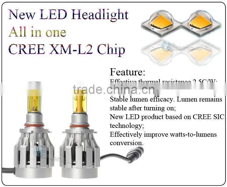 10-30V DC Car LED Light Accessories All in one design ---driver & fan inside LED Headlight H4 MT-G2 LED