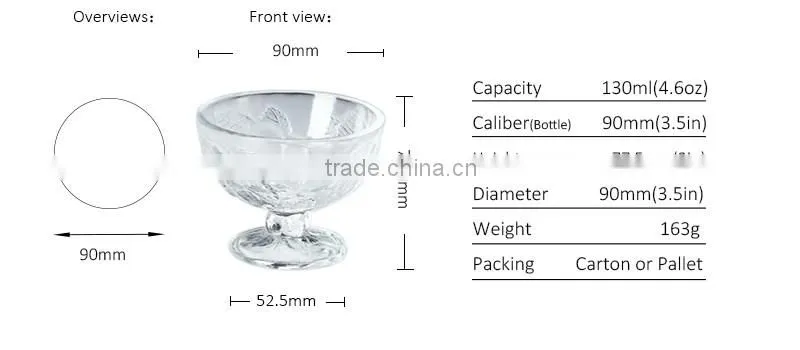 Ice cream cone glass ice cups