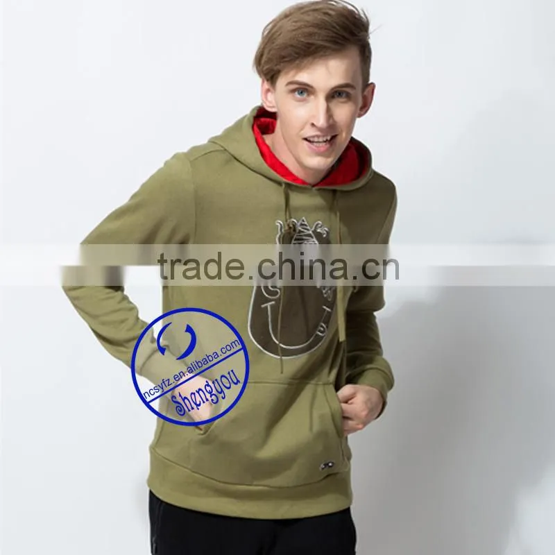 Custom 65 cotton 35 polyester cheap fleece hoodie with printing