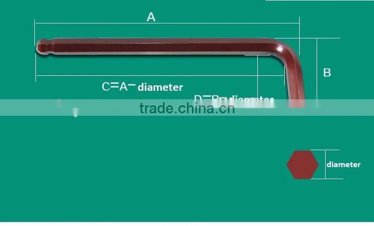 H1.5MM To H10MM Ball-Head Hexagonal Spanner Wrench All Size