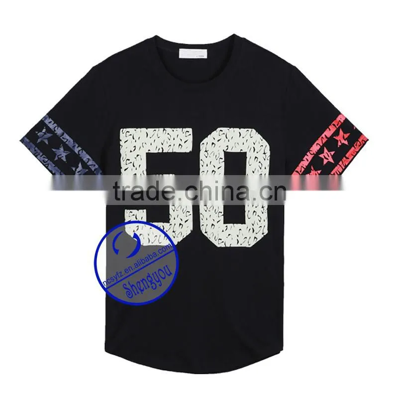 Custom fashion design high quality mens printed t-shirt