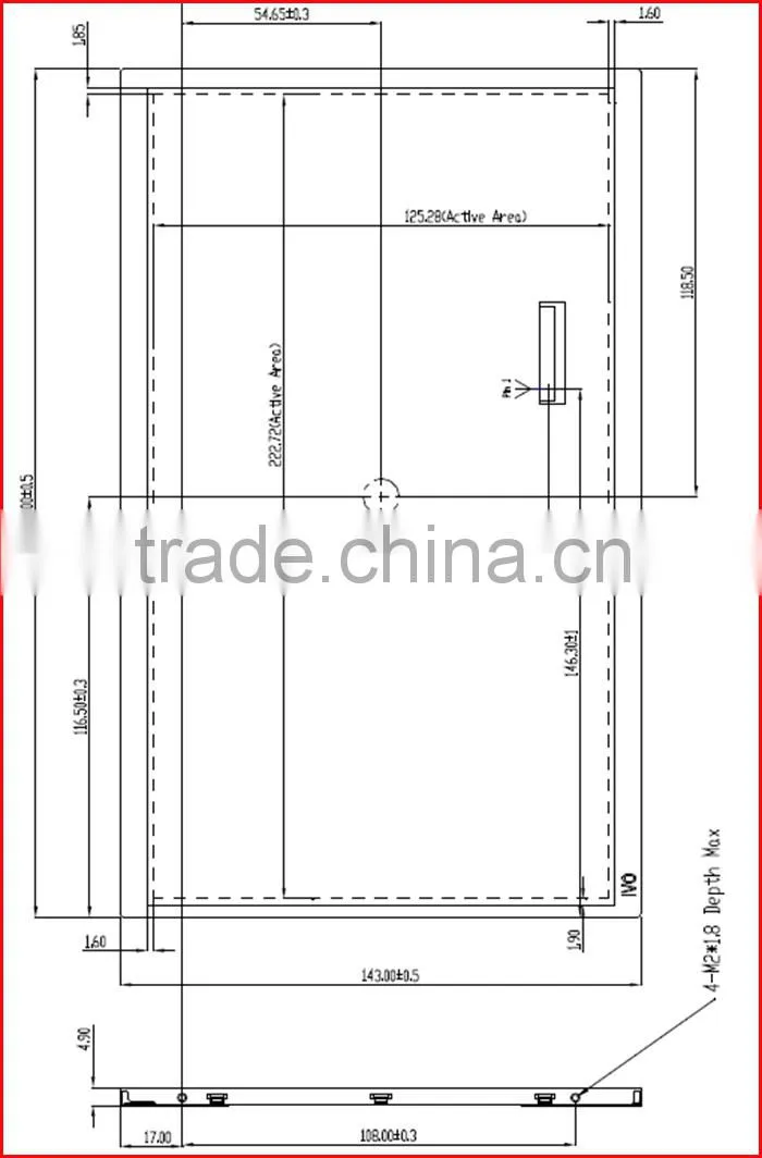 10.1inch 1024*600 lvds interface 200nits capacitive touch screen tft lcd display