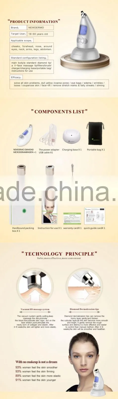 2016 NEWDERMO Best Household Portable Mini Home Use Crystal Diamond Dermic Peel Microdermabrasion Machine For Sale