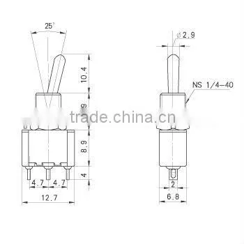 Mini Toggle Switch 3-Way and 2-way ON OFF ON