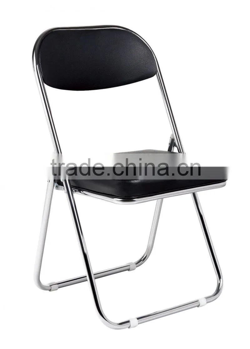 matel frame PU folding chair/ sillas plegables de visita 1083C
