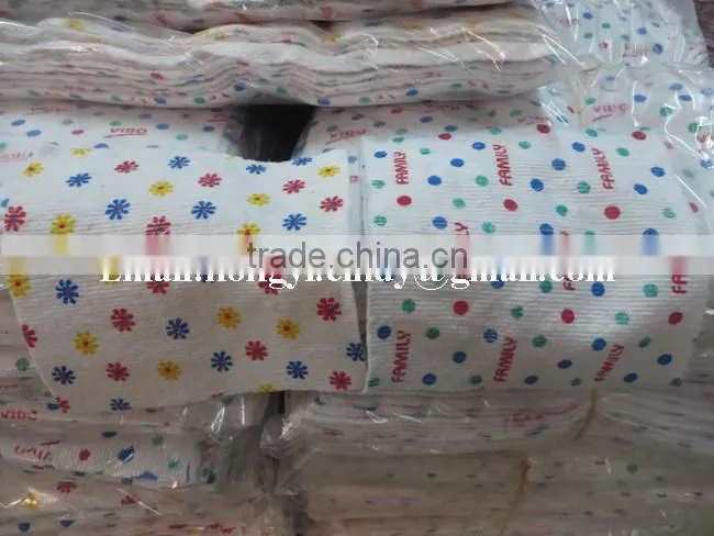 Cotton / polyester stitch bonded nonwoven printed cotton floor cleaning cloth