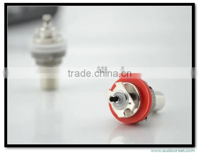 Audicrast AS-104(R) High End Rhodium Plated RCA Chassis platinum Plated RCA Audio Female Connectors