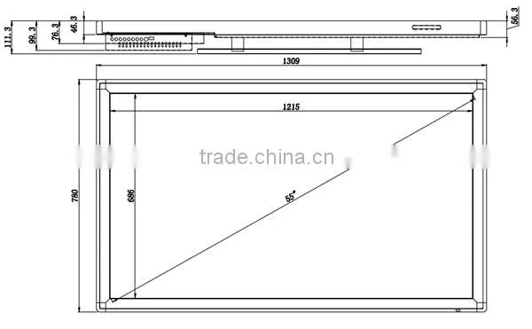 55 inch led touch screen monitor lcd promotional display monitor