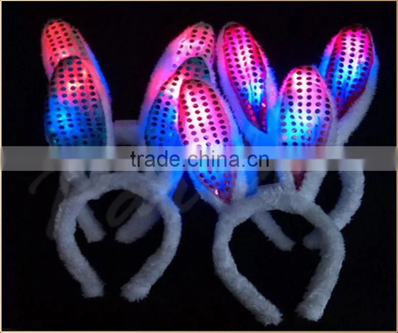 Bar promotional led glow rabbit ears light bunny ears