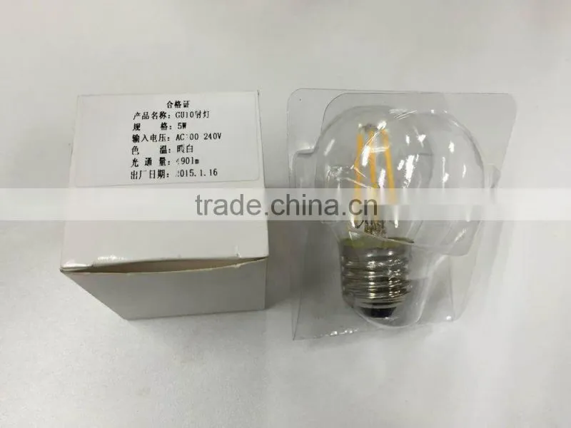 120V E26 S14 Led filament bulb mini globe 2W