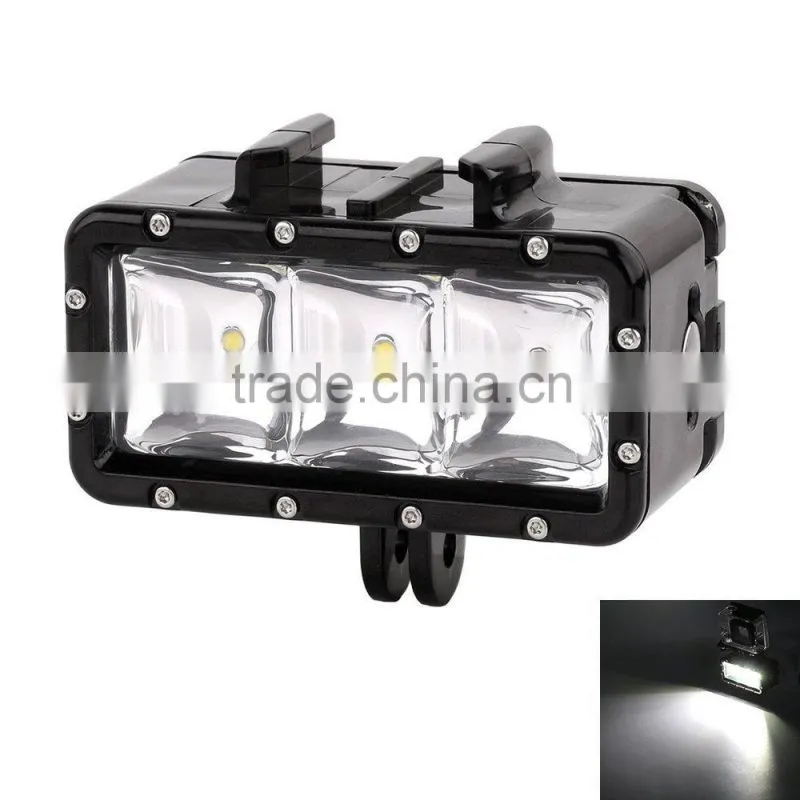 Waterproof LED Light for Go pro Hero4 3+ 3, Sj4000 and Xiaomi Yi cameras
