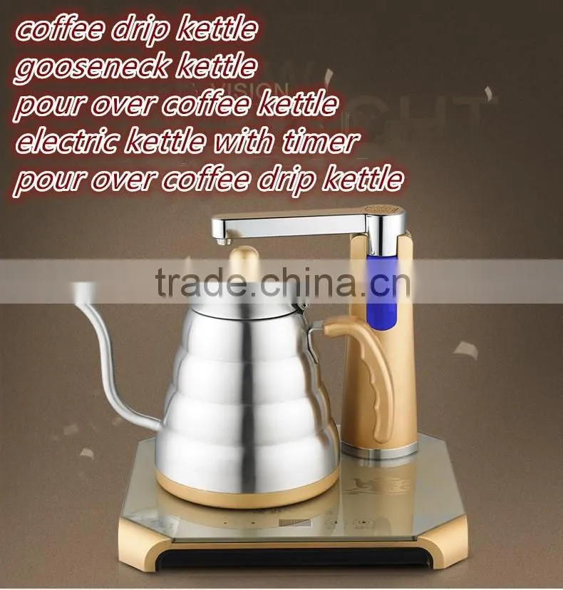 coffee drip kettle,gooseneck kettle,pour over coffee kettle,electric kettle with timer,pour over coffee drip kettle