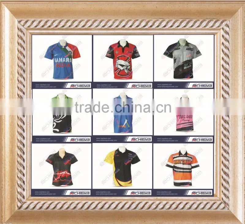 men summer short sleeves customized polo jersey shirts with sublimation printing