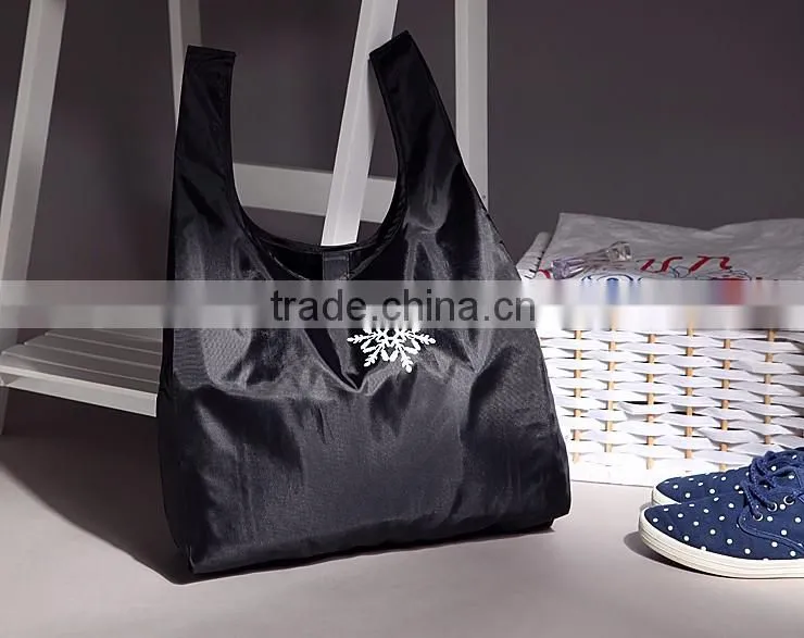 Foldable wholesale tote vest bag nylon bag