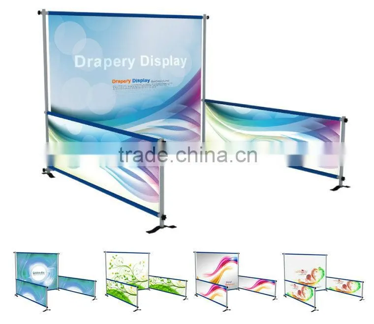 10ft Aluminum Portable quick Show Fabric back drop Folding Booth Displays