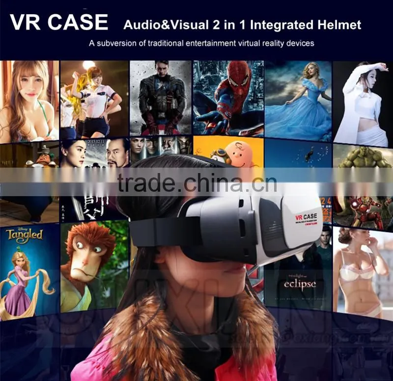 2016 New Design 3D VR glasses virtual reality headset 3d VR BOX VR CASE