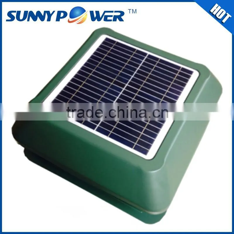 15 watt Square With battery solar fan and no power roof ventilation fan
