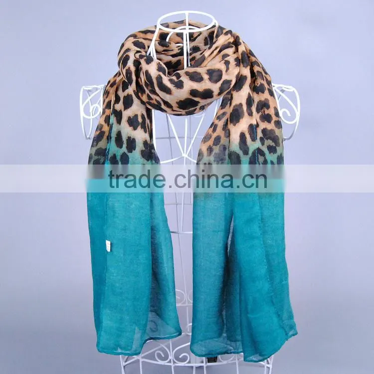 Leopard Pattern Viscose women shawl scarf Voile Scarves 180*90 Pashmina Shawls Muslim Hijab