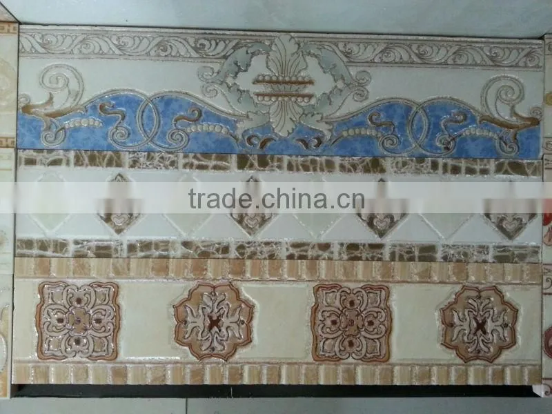 100x300mm china factory cheap relief Algeria ceramic border tiles