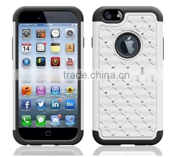 Durable Quality For iPhone 6s Bling Bling Silicon Heavy Duty Back Cover