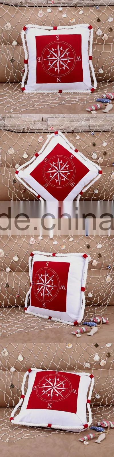 Handmade Compass Pillow embroidery designs Cushion Cover