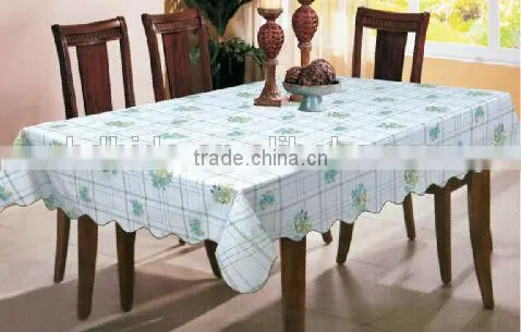 beautiful flower printed square vinyl table cloth
