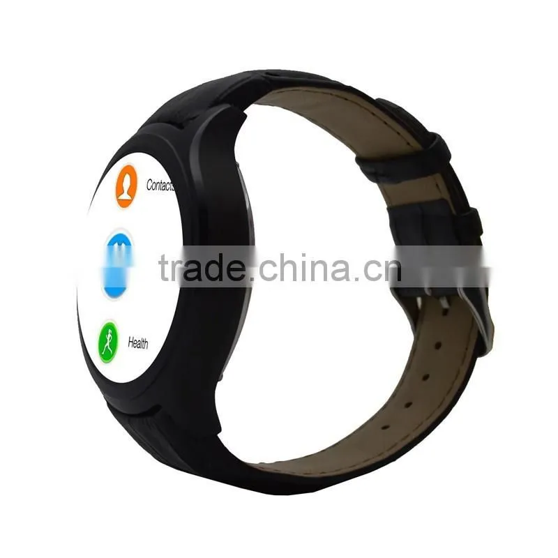 D5 1.3" 360x360 Android 4.4 OS 512MB + 4GB MTK6572 Smart Watch with SIM Wifi Bluetooth Heart Rate Smartwatch