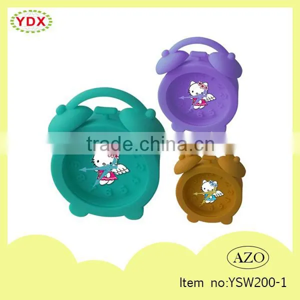 2014 made in China Anime Silicone Alarm Clock, animal shape mini clock