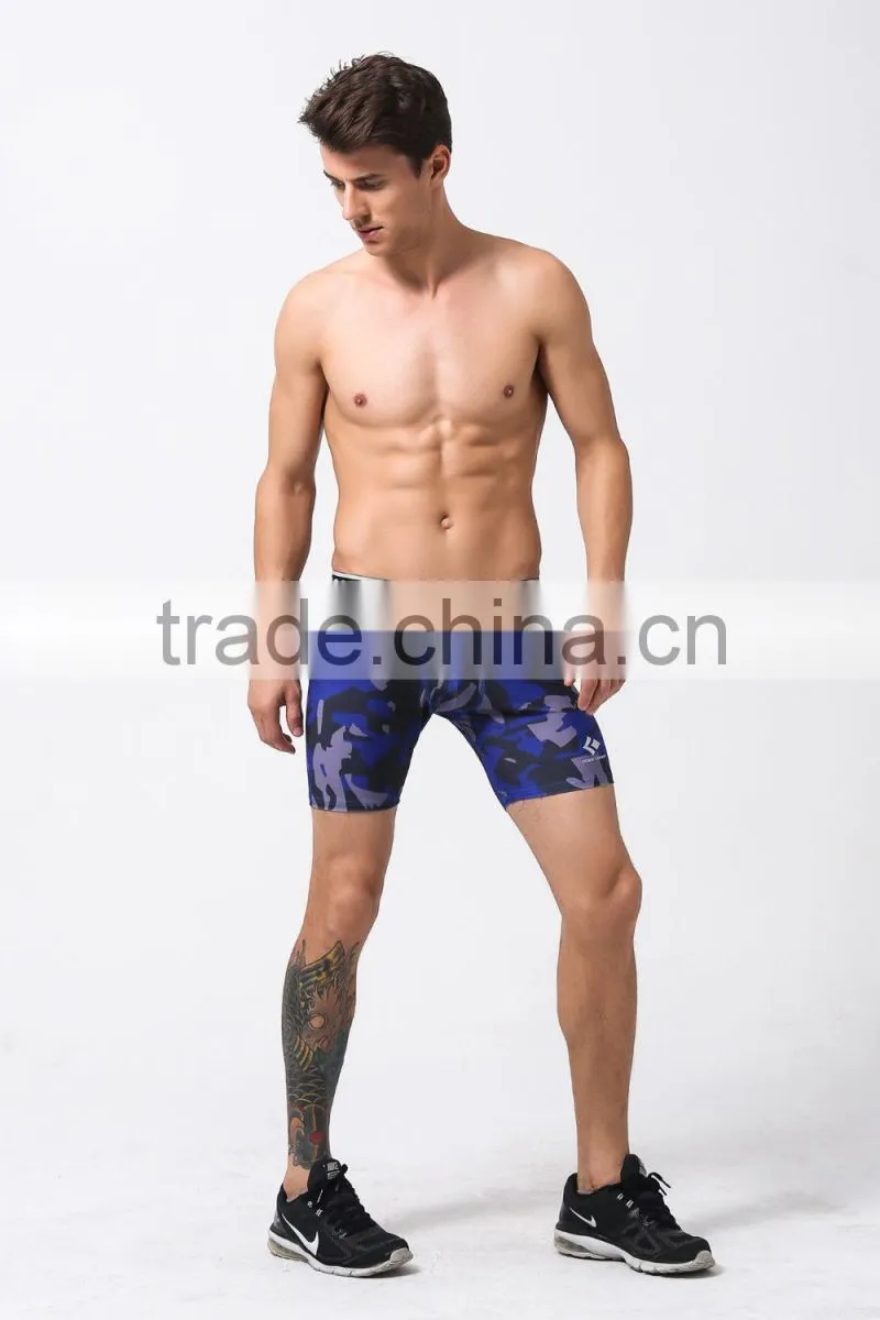 High Elastic Camo Mens compression Shorts Base Layer Sports Fitness Running Soccer Football Shorts