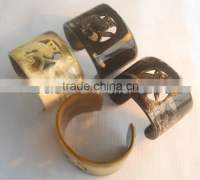 Horn jewelry, Horn cuff bracelet, horn bangle, horn bracelet