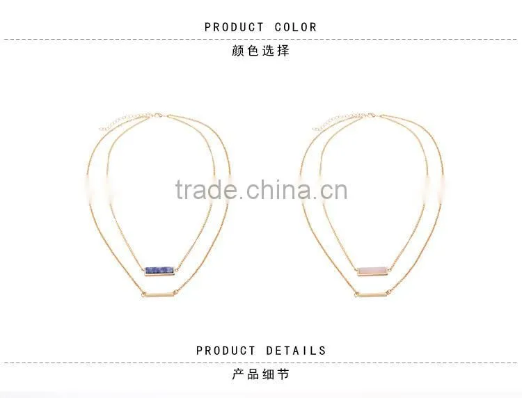 Yiwu Jewerly factory two layers necklace