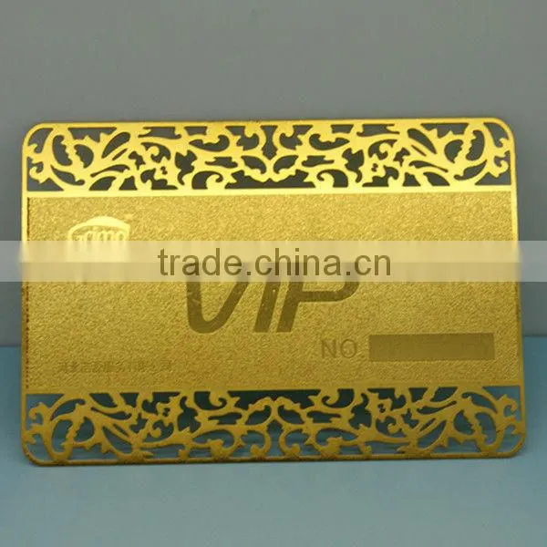 sells welltop grade Gold Tone VIP Business Cards/Membership Card/Material Brass